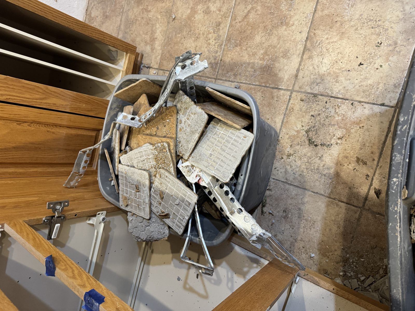 Tile and flooring removal in a Bend, Oregon home